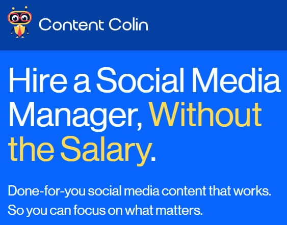 Content Colin Social Media Manager