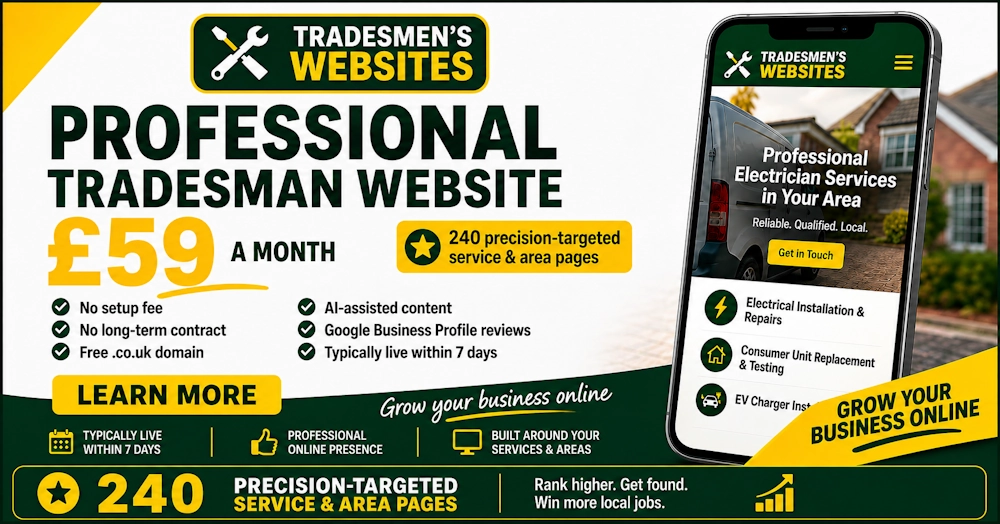 Tradesmen's Websites – Professional Websites Built for Tradesmen Tradesmen's Websites – Professional Websites Built for Tradesmen